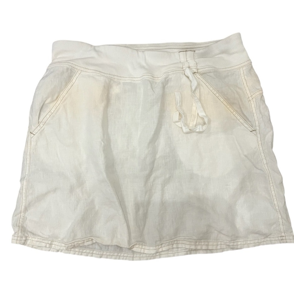 Athleta Cream Napali Linen Skirt Size Medium